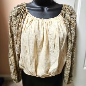 Blu Pepper Snake Print Top NWOT